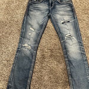 Distressed Blue men’s jeans